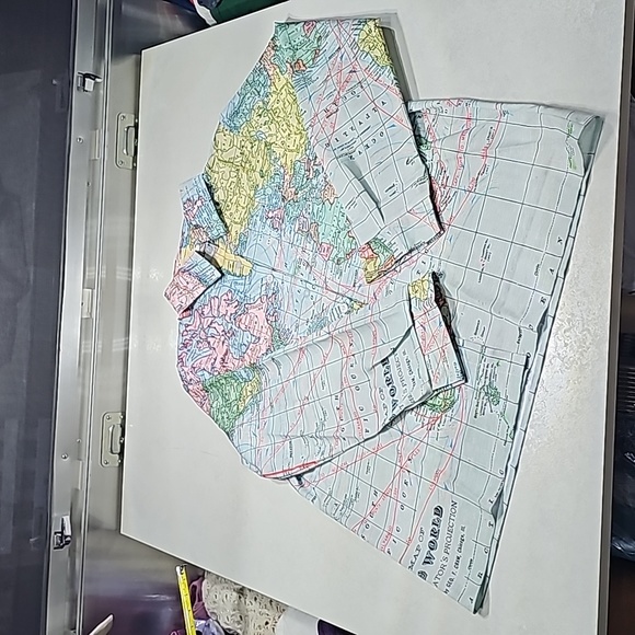 Map of the World Button Down Shirt - Picture 2 of 6